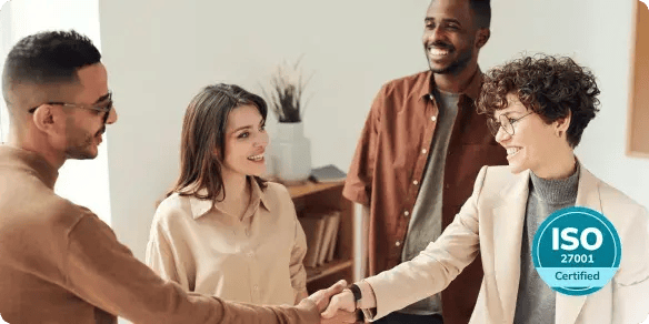 Group of people shaking hands