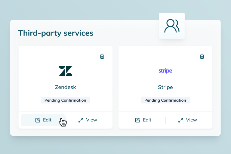 Dashboard showing secured APIs and third-party components.